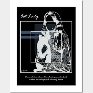 Cat Lady version 7 Posters and Art